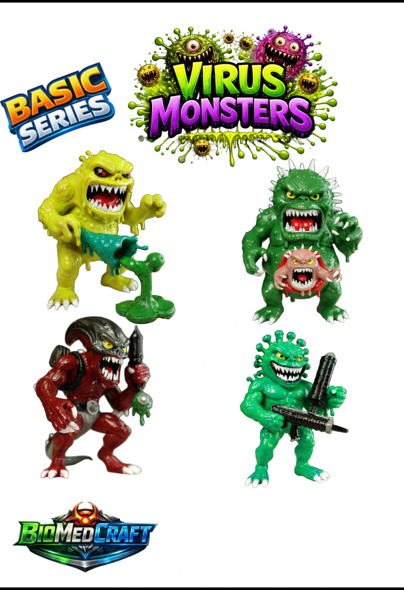 Virus Monsters Mini Series - Basic Set (4 Figures)
