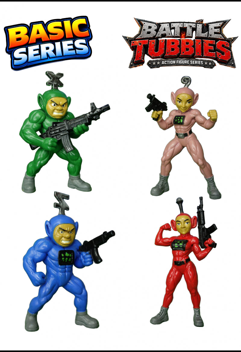 BATTLE TUBIES - Wave 1 Basic Set  (4 Figures)