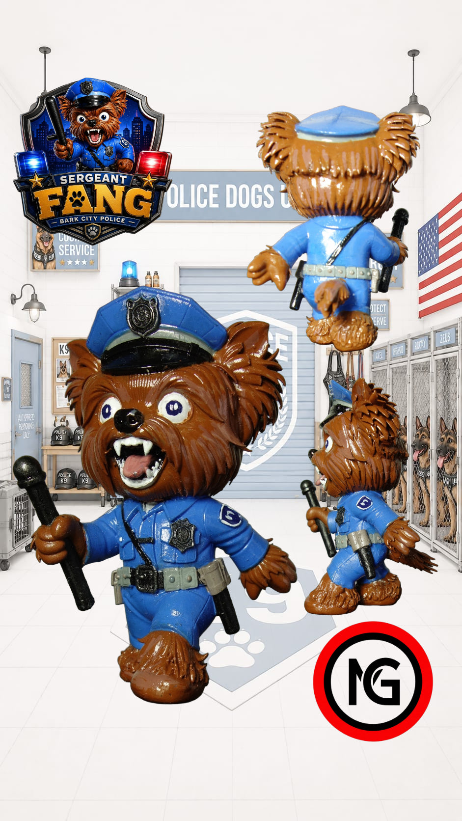 BARK CITY POLICE — Wave 1 Basic Set (4 collectible resin figures)