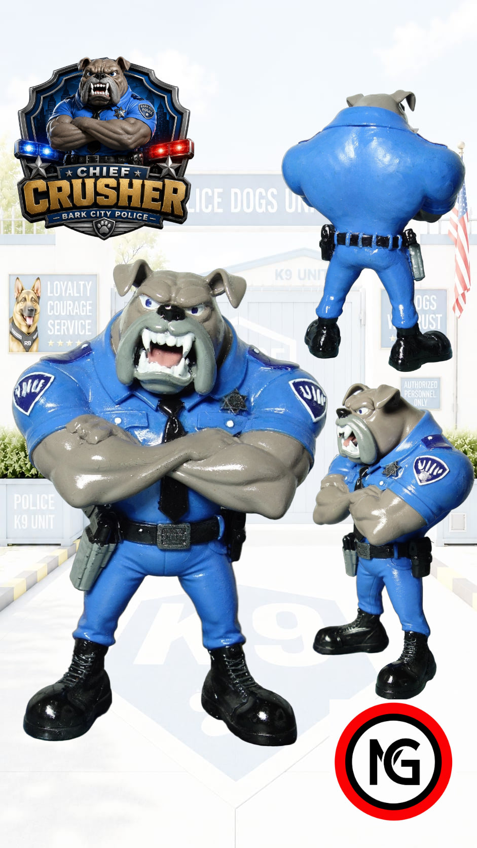 BARK CITY POLICE — Wave 1 Basic Set (4 collectible resin figures)